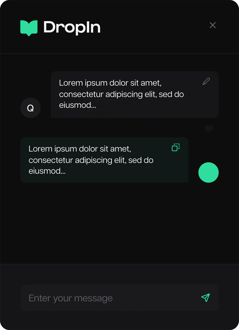 DropIn extension — AI chat answer
