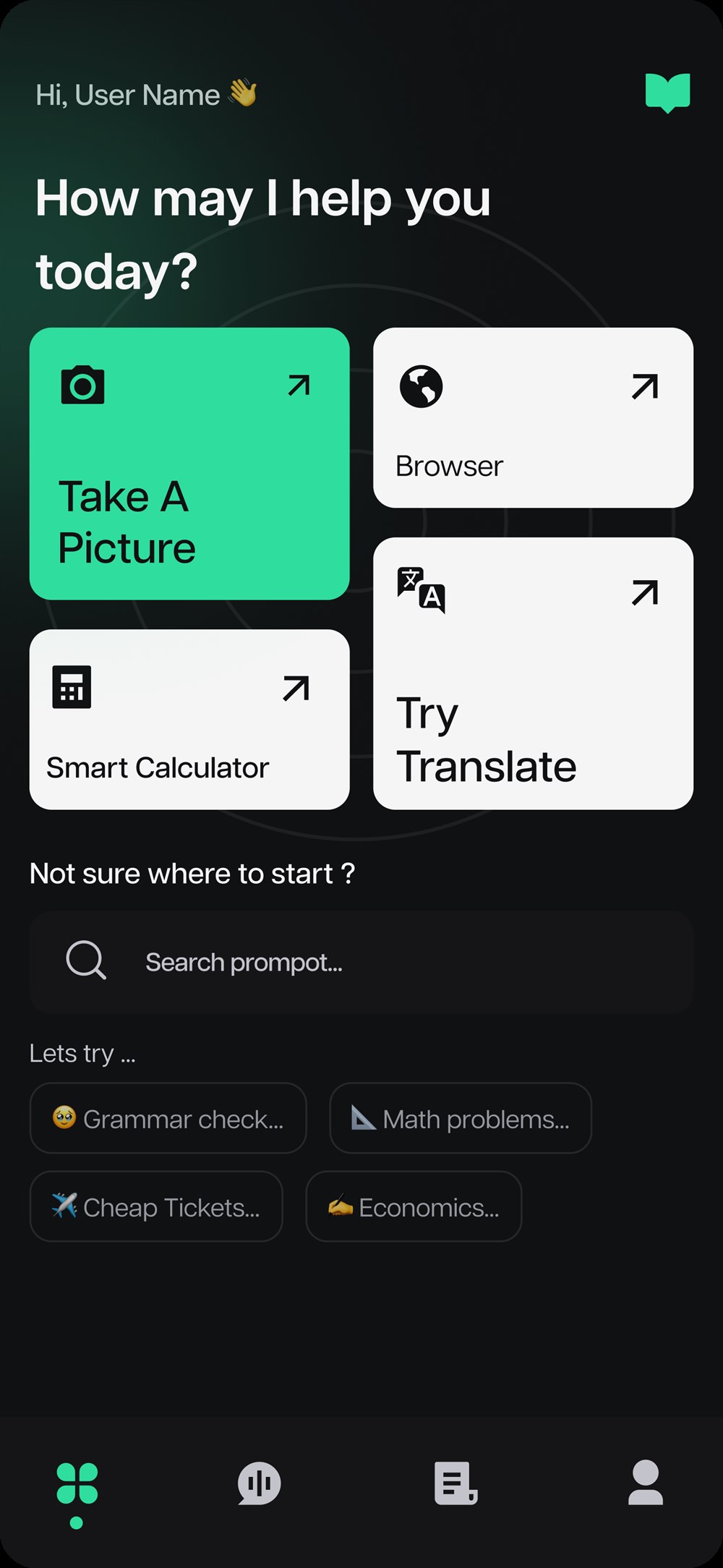 DropIn mobile — home