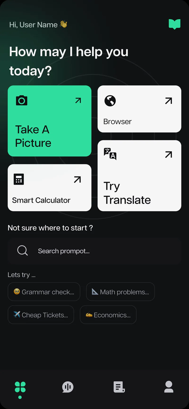 DropIn mobile — home